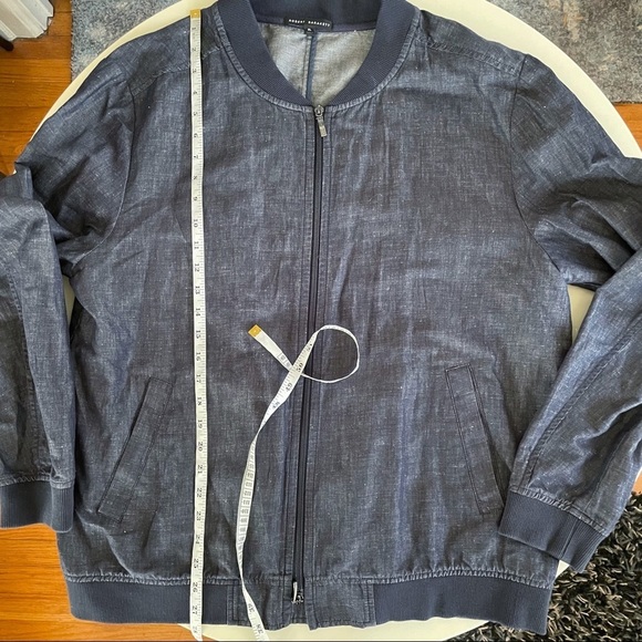 Robert Barakett Harrison Bomber Jacket Blue Men’s Size XL - Picture 2 of 9